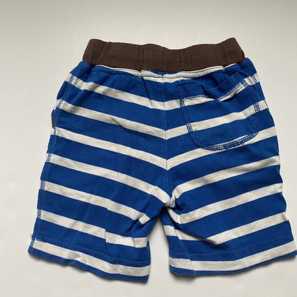 Mini Boden Blue & White Stripe Shorts - Picture 2 of 2